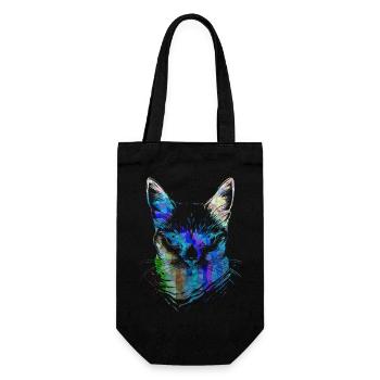 Colorful Cats - Gift Bag for Bottles - black - Front