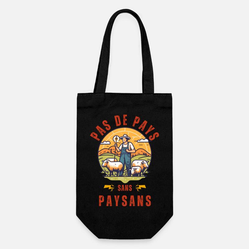 Pas de pays sans paysans - Sac à bouteille - noir