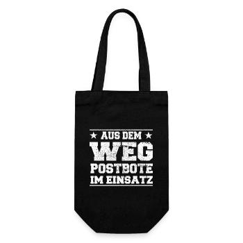 Aus dem Weg Postbote im Einsatz Design - Geschenkbeutel für Flaschen - Schwarz - Vorne