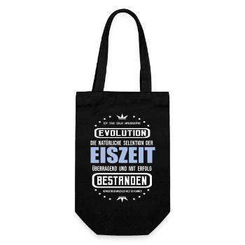Eiszeit überragend und mit Erfolg bestanden. - Geschenkbeutel für Flaschen - Schwarz - Vorne