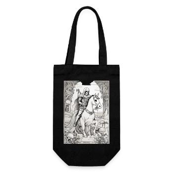 Todesreiter Tarot Illustration - Geschenkbeutel für Flaschen - Schwarz - Vorne