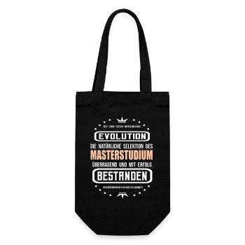 Masterstudium mit Erfolg bestanden - Geschenkbeutel für Flaschen - Schwarz - Vorne