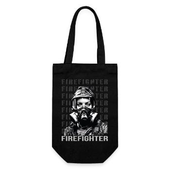 Firefighter - Geschenkbeutel für Flaschen - Schwarz - Vorne