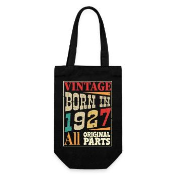 Vintage born in 1927 - Original parts - Gift Bag for Bottles - black - Front