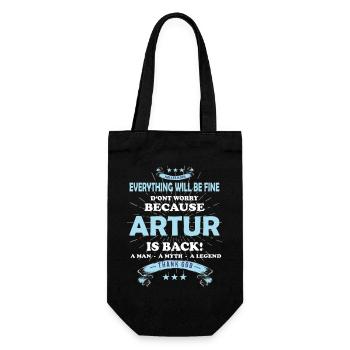 Everything's going to be alright, because Artur Ist da Outfit - Gift Bag for Bottles - black - Front
