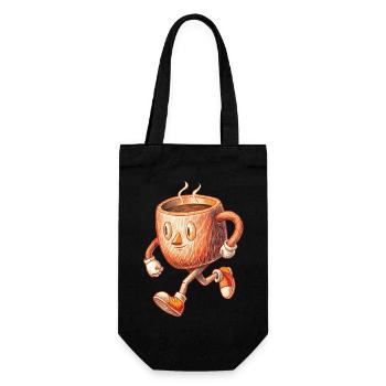 KAFFEE - Geschenkbeutel für Flaschen - Schwarz - Vorne