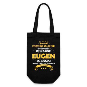 Everything's going to be alright, because Eugen Ist da Outfit - Gift Bag for Bottles - black - Front