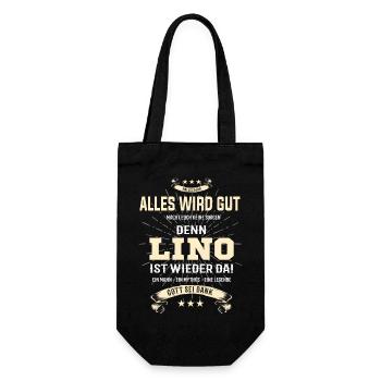 Everything's going to be alright, because Lino Is Here Outfit - Gift Bag for Bottles - black - Front
