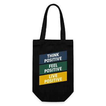 Triade positive : penser, ressentir et vivre - Sac à bouteille - noir - Devant