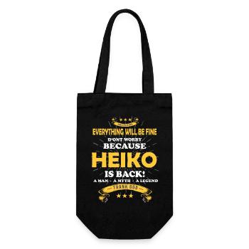 Everything will be fine Heiko Is back - Geschenkbeutel für Flaschen - Schwarz - Vorne