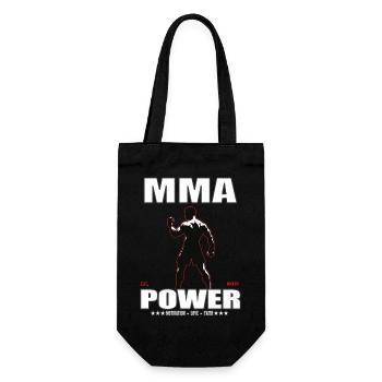 MMA Power Design für den Mixed Martial Arts Fan - Geschenkbeutel für Flaschen - Schwarz - Vorne