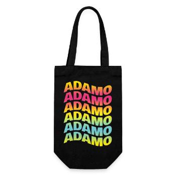 Adam t-shirt text wave effect t-shirt gift - Gift Bag for Bottles - black - Front