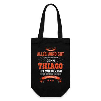 Tout va bien se passer parce que Thiago est là Outfit - Sac à bouteille - noir - Devant