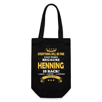 Everything will be fine Henning Is back - Gift Bag for Bottles - black - Front