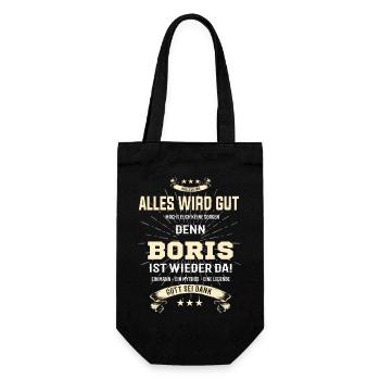 Everything's going to be alright 'cause Boris Is Here Outfit - Gift Bag for Bottles - black - Front