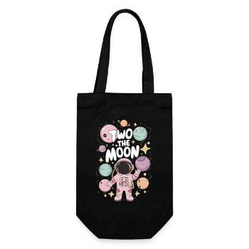 Second Birthday Space Adventure - Gift Bag for Bottles - black - Front