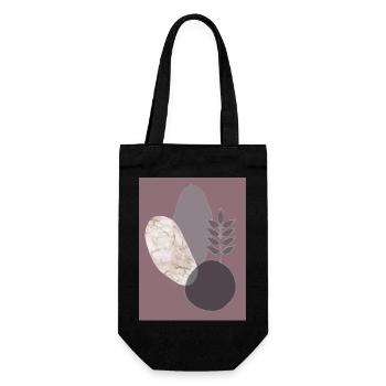 Poster Geo Abst 1 - Gift Bag for Bottles - black - Front