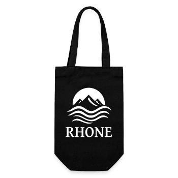 cooles Rhone Fluss Design für den Flüsse Fan - Geschenkbeutel für Flaschen - Schwarz - Vorne