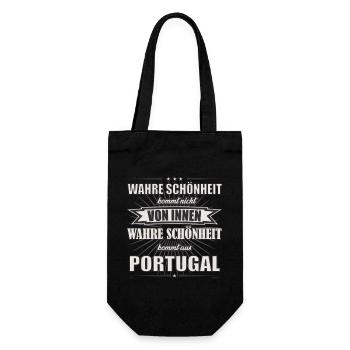 La vraie beauté vient du Portugal Design - Sac à bouteille - noir - Devant