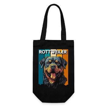 Kampfhund Gefahr Wachhund Diensthund - Geschenkbeutel für Flaschen - Schwarz - Vorne