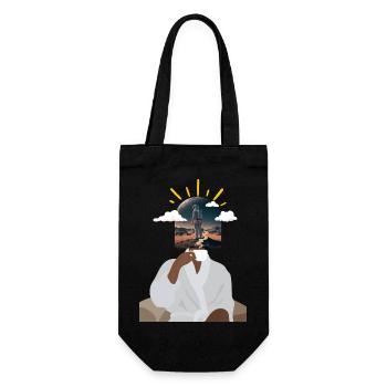 Coffee and Astronaut - Gift Bag for Bottles - black - Front