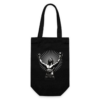 Jesus Boxer avec Victory Pose - design de boxe cool - Sac à bouteille - noir - Devant