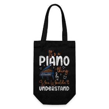 Piano Music Classical Music - Gift Bag for Bottles - black - Front