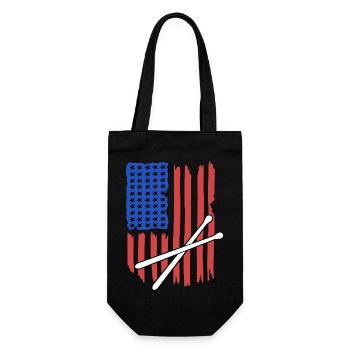 Drumstick Amerikanische Flagge - Geschenkbeutel für Flaschen - Schwarz - Vorne