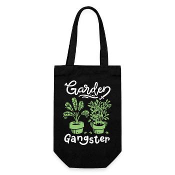 Gartenarbeit Garten Gärtner - Geschenkbeutel für Flaschen - Schwarz - Vorne