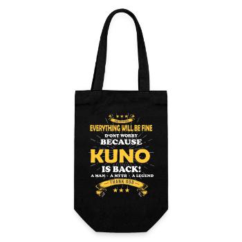 Everything will be fine Kuno Is back - Geschenkbeutel für Flaschen - Schwarz - Vorne