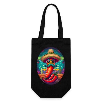 5 de Mayo Party Drinko de Mayo Chili Sombrero - Geschenkbeutel für Flaschen - Schwarz - Vorne