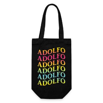 Adolfo wave effect t-shirt t-shirt gift idea - Gift Bag for Bottles - black - Front