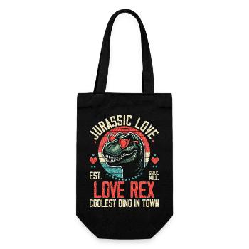 Dinosaure Love T-Rex avec Love Rex - Sac à bouteille - noir - Devant