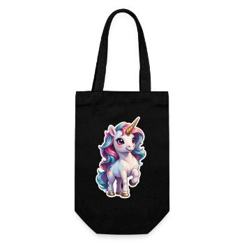 licorne - Sac à bouteille - noir - Devant
