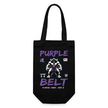 Purple belt in martial arts design - Gift Bag for Bottles - black - Front