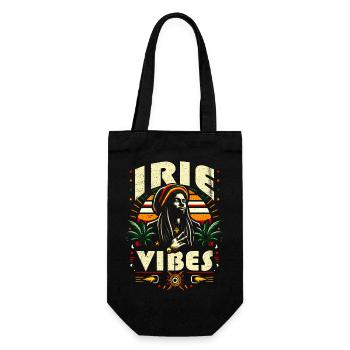 Irie Vibes Retro Rasta Reggae Graphic Chill - Gift Bag for Bottles - black - Front