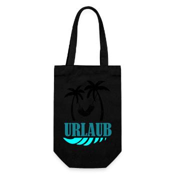 palms relax urlaub - Geschenkbeutel für Flaschen - Schwarz - Vorne