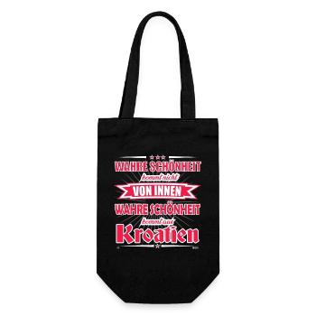 True beauty comes from Croatia design - Gift Bag for Bottles - black - Front