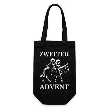 Second Advent with Mary & Joseph - Gift Bag for Bottles - black - Front