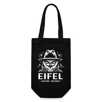 Naturschutzgebiet Eifel – Naturwunder erleben - Geschenkbeutel für Flaschen - Schwarz - Vorne