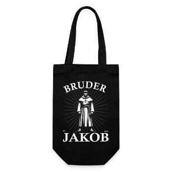 Frère Jakob Design avec le moine de la Kinderli - Sac à bouteille - noir - Devant