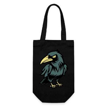 Corbeau Bande dessinée Animal - Sac à bouteille - noir - Devant