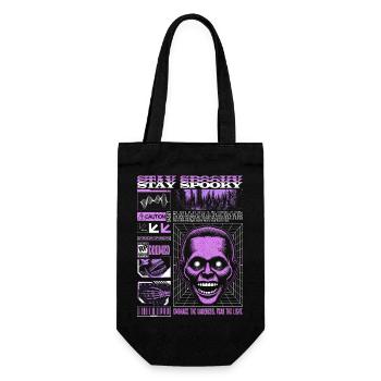 Stay Spooky Ghost White & Lilac Halloween Season - Gift Bag for Bottles - black - Front