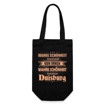 La vraie beauté vient du design de Duisburg - Sac à bouteille - noir - Devant