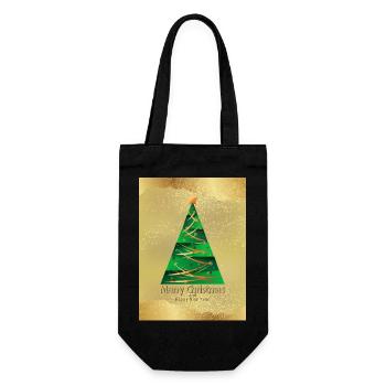 Arbre de Noël festif Salutation Noël festif - Sac à bouteille - noir - Devant
