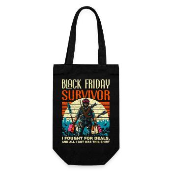 Black Friday Survivor Rétro Vintage Shopping - Sac à bouteille - noir - Devant