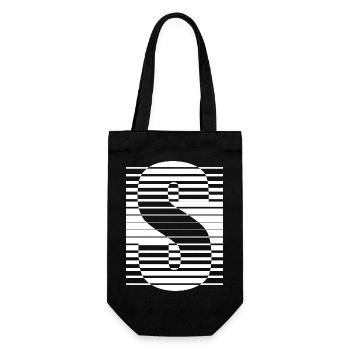 INITIAL S - Gift Bag for Bottles - black - Front