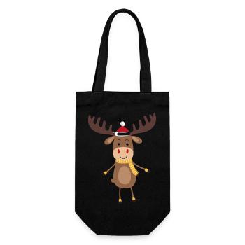 Funny Christmas - Gift Bag for Bottles - black - Front