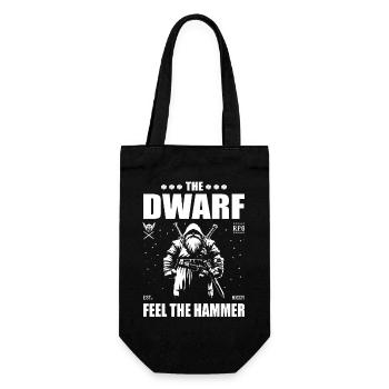 Der Zwerg – Fühle den Hammer – Zwergen Design - Geschenkbeutel für Flaschen - Schwarz - Vorne