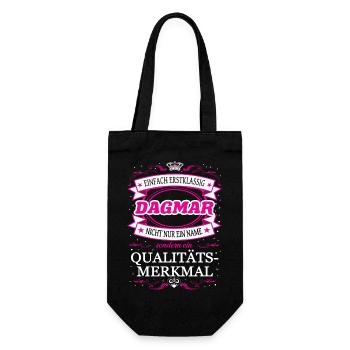 Qualitätsmerkmal Dagmar einfach Erstklassig Outfit - Geschenkbeutel für Flaschen - Schwarz - Vorne